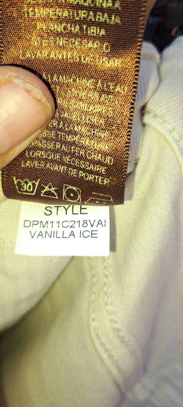 Dear John Olivia Jeans Size 27 Vanilla Ice Super High Rise Skinny Button Fly - Picture 7 of 8